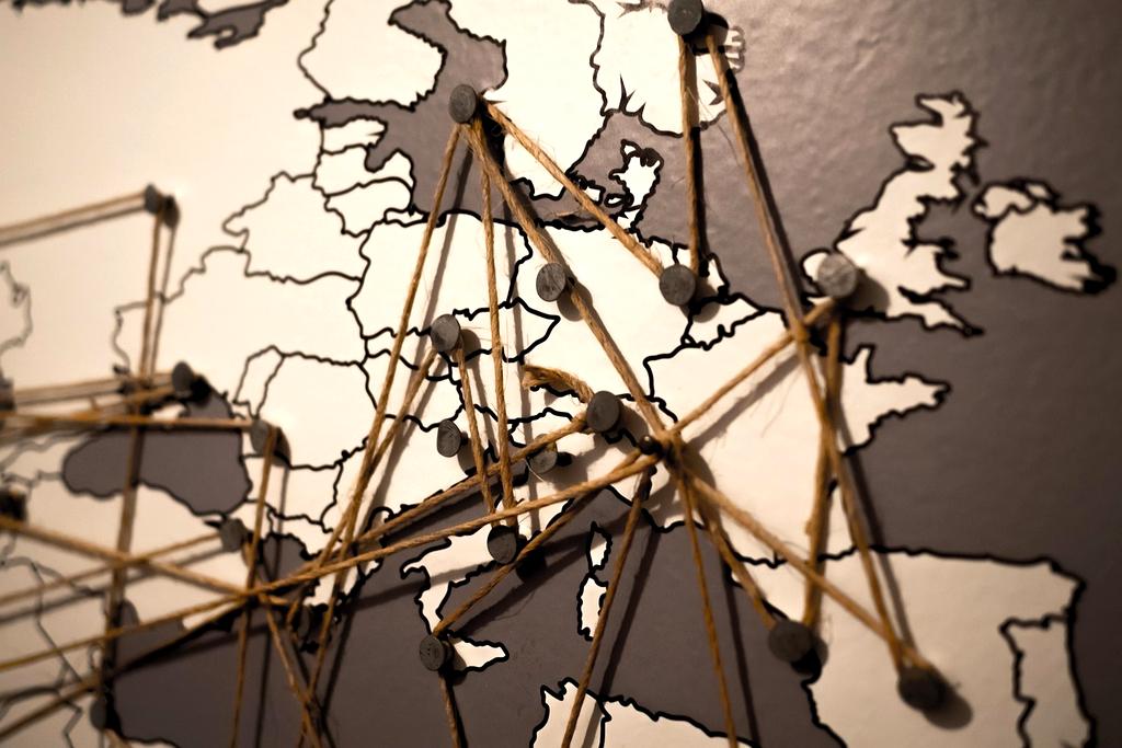 Abstract travel map texture